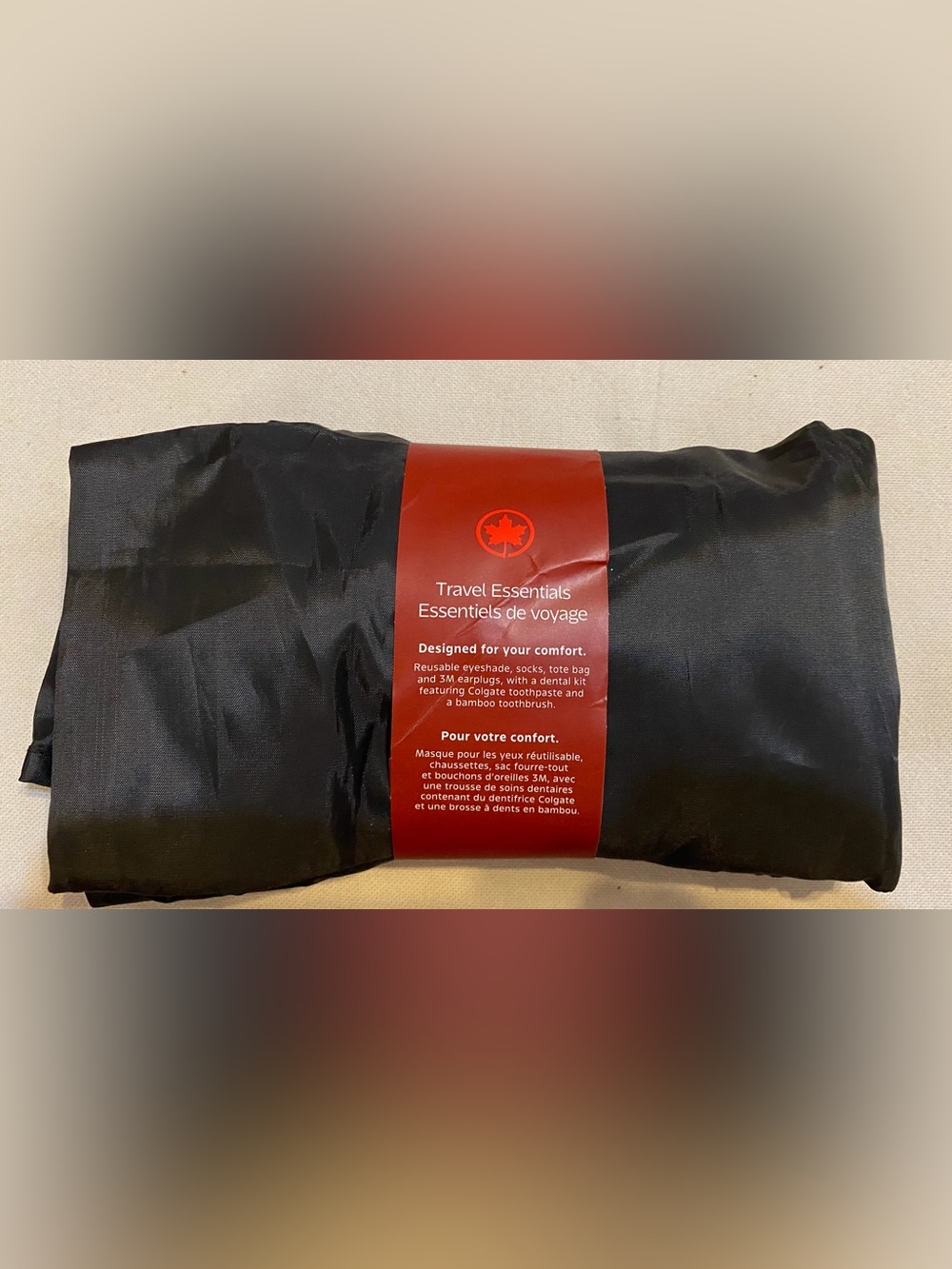 Air Canada Comfort Kit Black Travel Essentials Pack - NWT (free with purchase)
